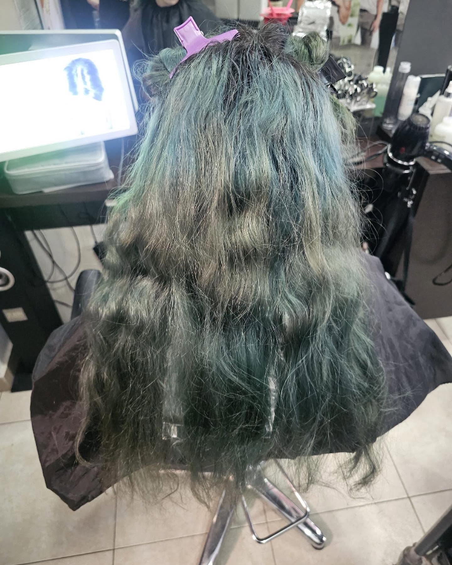 Before hairstyle finish